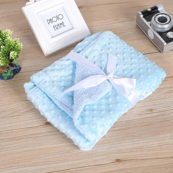 

jocestyle 3 colors newborn baby blanket warm fleece stroller cover quilt infant kids swaddling towel boy girls bedding blanket