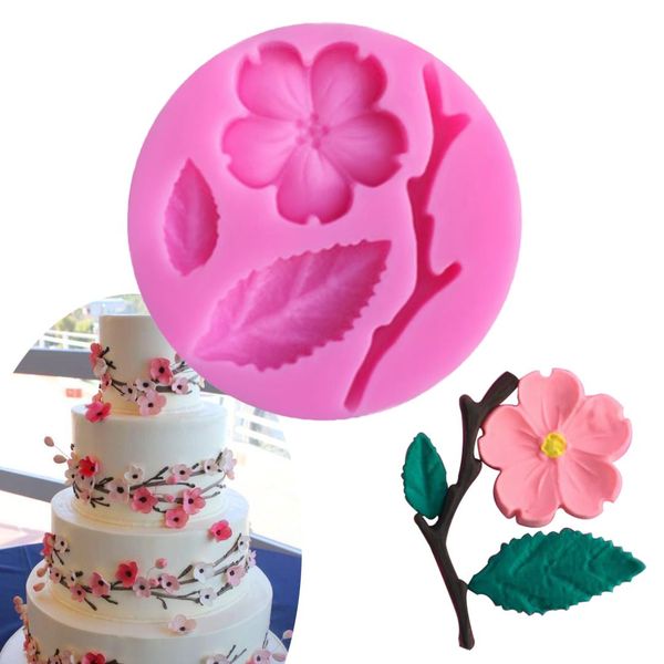Cuisine Arts De La Table Peach Blossom Forme Fondant Chocolat Moule Savon Bonbons Moule Gateau Decoration S Cake Design Patisserie