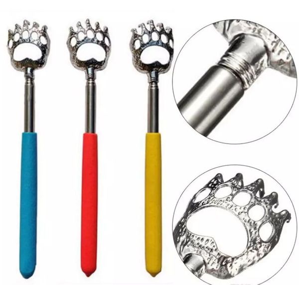 

new massage health care product extendable stainless steel telescoping back scratcher pocket clip, body massage