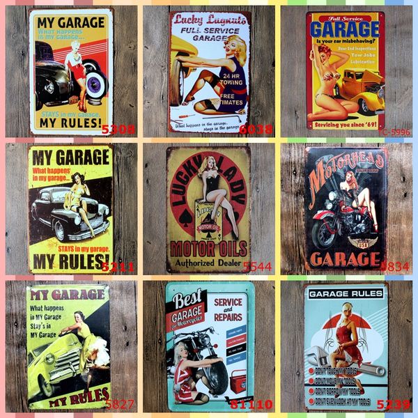 2019 Classical Garage 20 30cm Metal Tin Signs Christmas