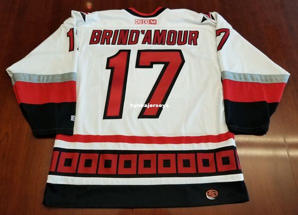 

custom rob brind'amour vintage carolina hurricanes ccm hockey jersey white mens retro jerseys, Black;red