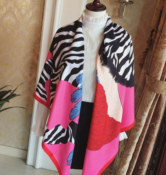 

The new Zebra Pegasus H official website synchronization striped silk twill shawl scarf without logo Pegasus wings