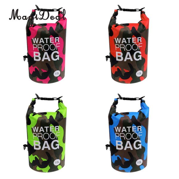 

magideal outdoor sport 10l camo 500dpvc waterproof ultra-light dry bag sack for kayaking camping rafting fishing canoe boat acce