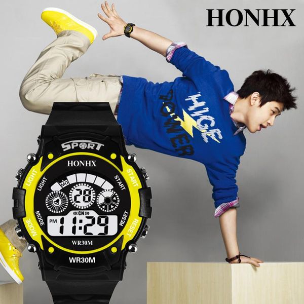 

2018 watch men digital wrist watch fashion digital led analog quartz alarm date sports wrist clock man relogio masculino, Slivery;brown