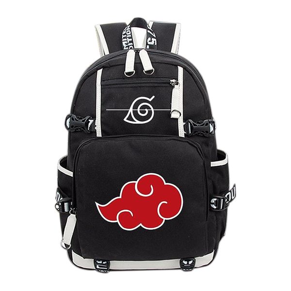 

anime naruto akatsuki red cloud backpack school shoulder bag rucksack cosplay collection