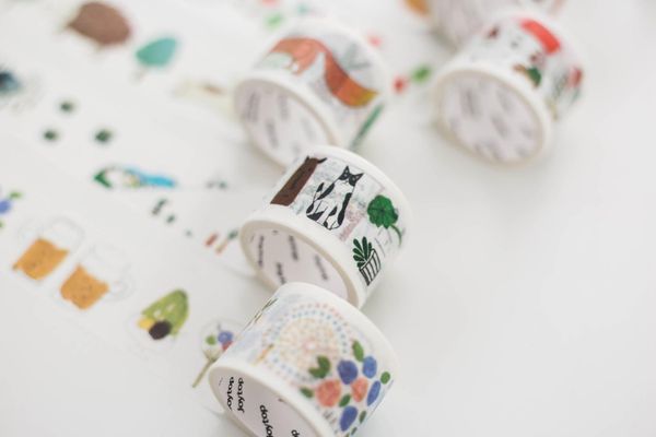 

1pcs creative small fresh and paper tape yue wood series japan handbook stickers 30mmx3m style random 2016