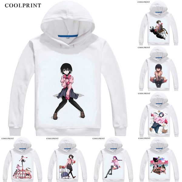 

owarimonogatari hoodies hooded hoodie anime manga oshino ougi meme's niece oshino shinobu cosplay sweatshirts, Black
