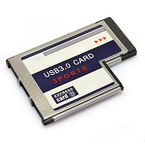 Freeshipping Hot 3 porte USB 3.0 Express Card 54mm PCMCIA Express Card per computer portatile NUOVO