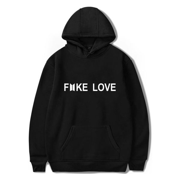 

men women bts hoodies new album fake love hoodie black blue pink fleece pullover ing