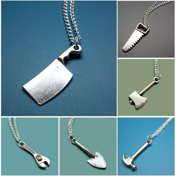 

новый европейский и американский торговля ювелирные изделия дома мини гаджеты ретро подвески альтернативный творческий серебряное ожерелье, Silver