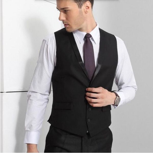 

multicolor optional custom wedding show thin black sleeveless vest quality four grain of buckle vest men formal occasions, Black;white