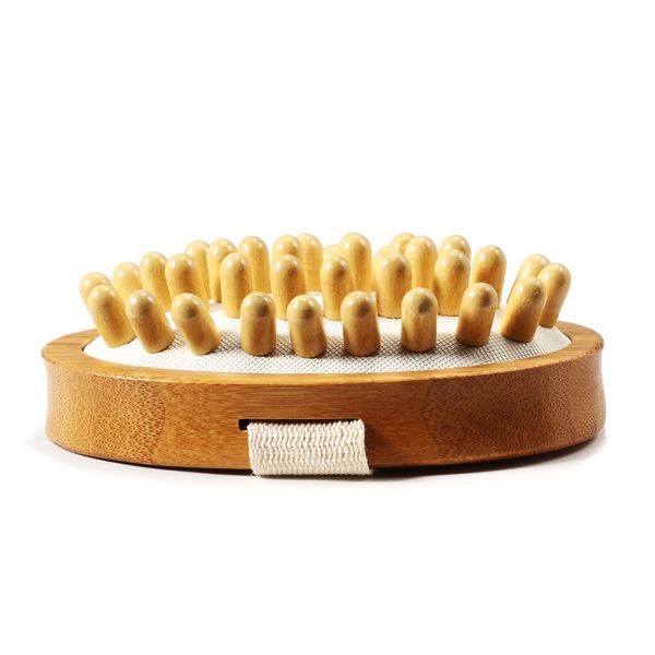 Massaggiatori per il corpo Bamboo No Handle SPA Massage Brush Relax Anti Cellulite Health Care Stampa personalizzata logo