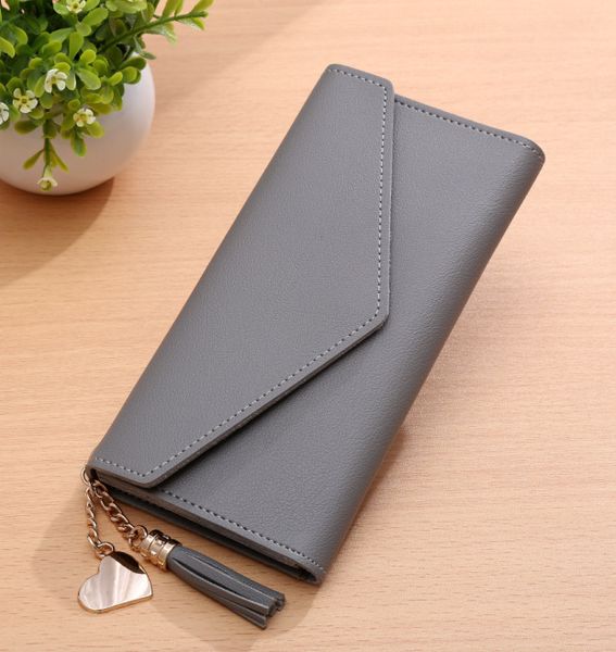 

pu leather long women wallet fashion girls change clasp purse money coin card holders wallets carteras, Red;black