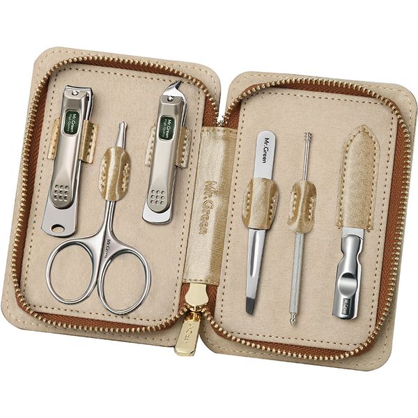 

stainless steel nail clipper set household 6 muleshoe scissors finger file