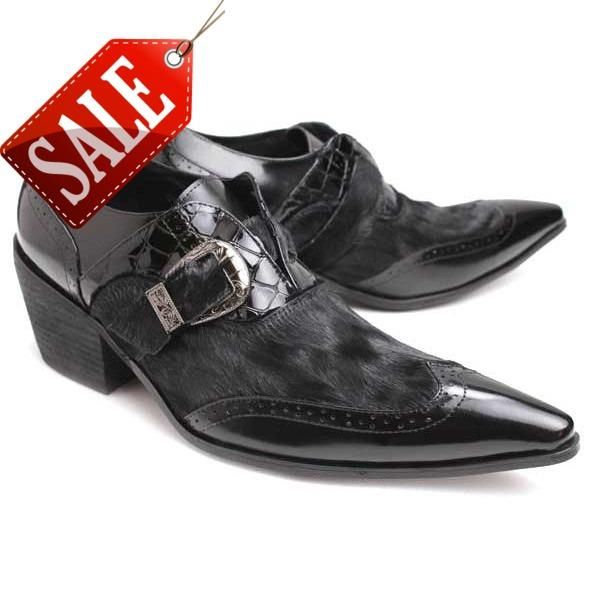 

6.5cm heels men leathe shoes black pointed toe vintage man's leather dress shoes man fashion party and wedding, business vintage