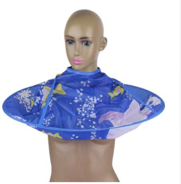 

1pcs 60cm haircut gown apron salon family kids haircut umbrella hairdresser hair cutting capes blue cloak nylon clothes