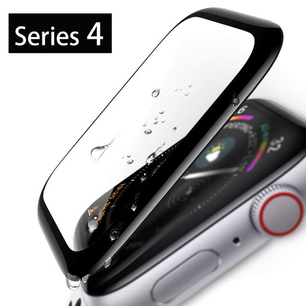 

Screen Protector for New Apple Watch Series 4 Screen Protector 40mm 44mm, Premium Surface Hardness Full Coverage Metal Frame Tempered Glass