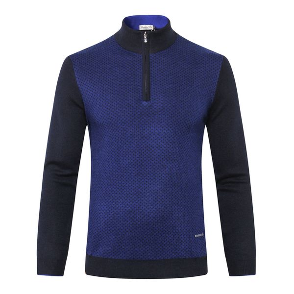 

sweater men's 2018 new style fashion comfort zipper collar patchwork color gentleman -5xl ing, White;black