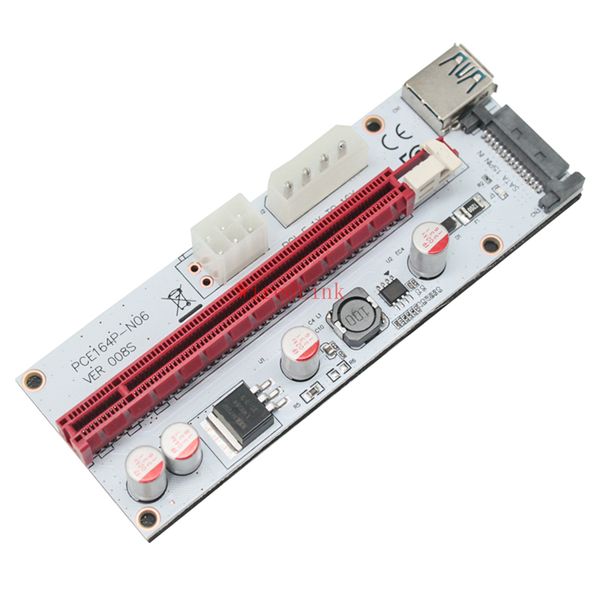 

2018 brand new pci-e 1x to 16x graphics card extension data sata cable for ver008s btc miner diy white board