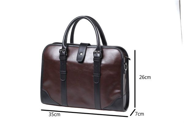 

crazy-horse leather briefcase business shoulder bag men genuine leather messenger bag laphandbag for businessman