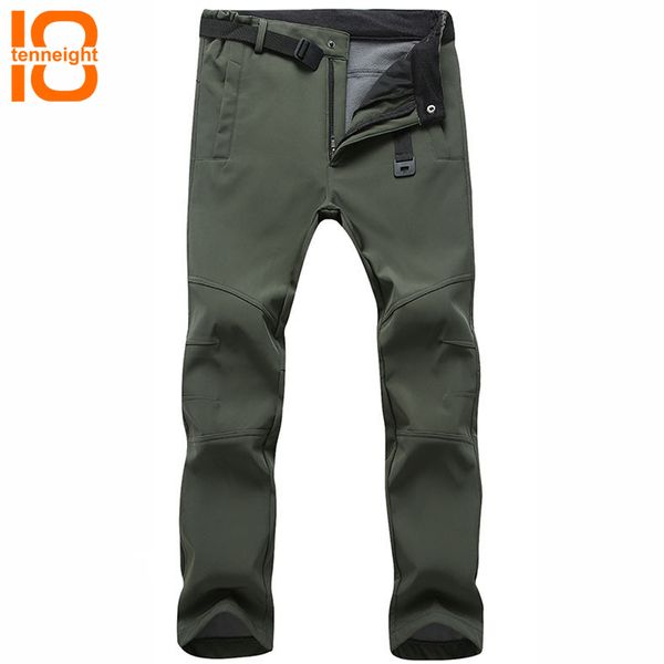 

tenneight sports pants for men softshell fleece skiing pants outdoor waterproof hiking warm snow snowboarding trousers