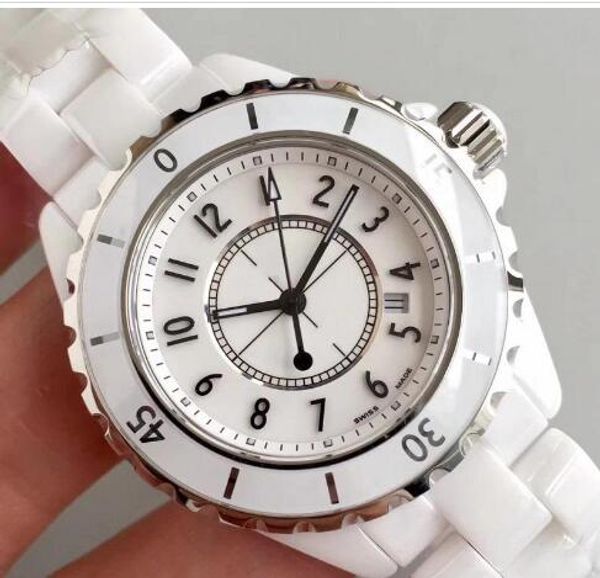 

Роскошные AAA Марка леди Белый / Черный керамические часы высокое качество кварцев