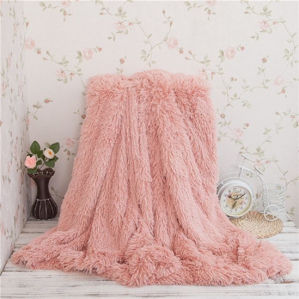 

новый дизайн 130 * 160см winlife super soft long shaggy fuzzy мех искусственный мех теплый элегантный уютный с пушистый sherpa бросьте одеял