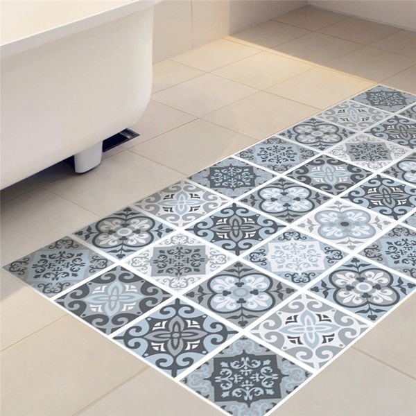 

large size 3d anti-skid wear-resistant flooring stickers waterproof simulation tiles paste living room bathroom floor decal