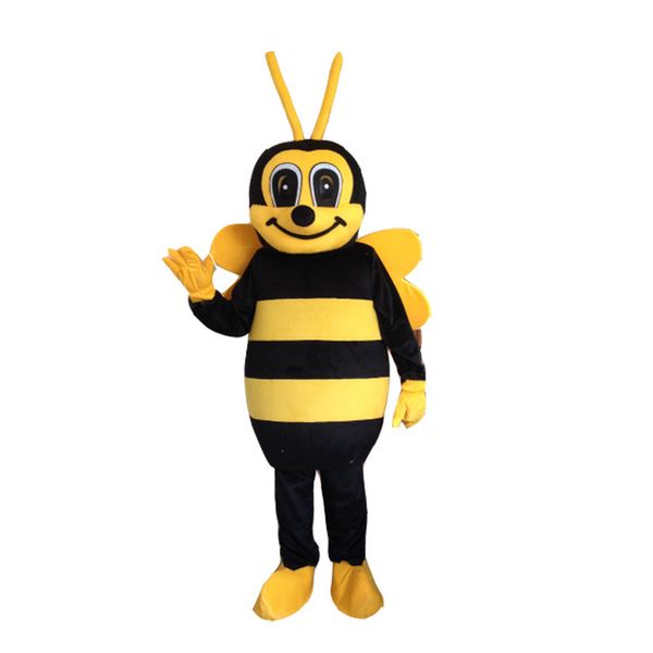 Costumi della mascotte dell'ape del miele Tema animato Bumblebee animale Cospaly Personaggio mascotte dei cartoni animati Costume da festa di Halloween per adulti Costume di carnevale