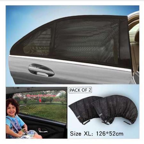 

2 pc uv protection shield sun shade car window cover sunshade curtain double yarn net sunscreen thermal insulation anti-mosquito