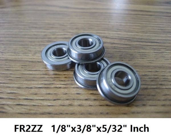 

100pcs fr2zz fr2z fr2 zz z 1/8"x3/8"x5/32" inch flanged flange ball bearing shielded 3.175*9.525*3.967mm