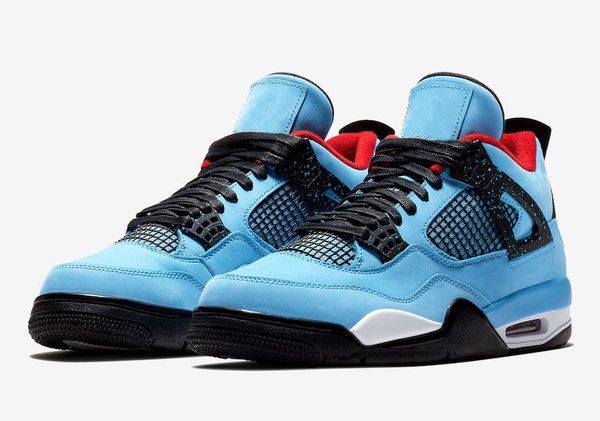 

Newest 2018 New Jumpman 4 IV Travis x Houston University Blue Black Red Casual Sports Shoes AAA+ Mens 4s Designer Trainers Sneakers