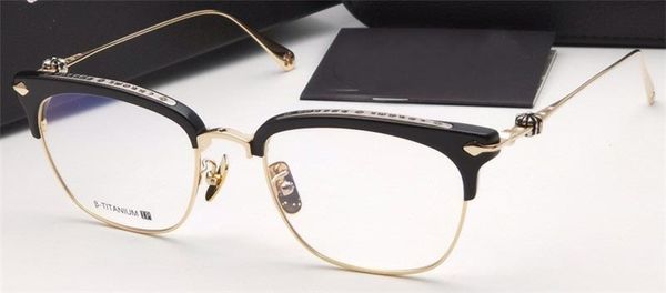 

new eyeglass chrom-h glasses slunt prescription men eye frame design prescription glasses vintage frame steampunk style, Black