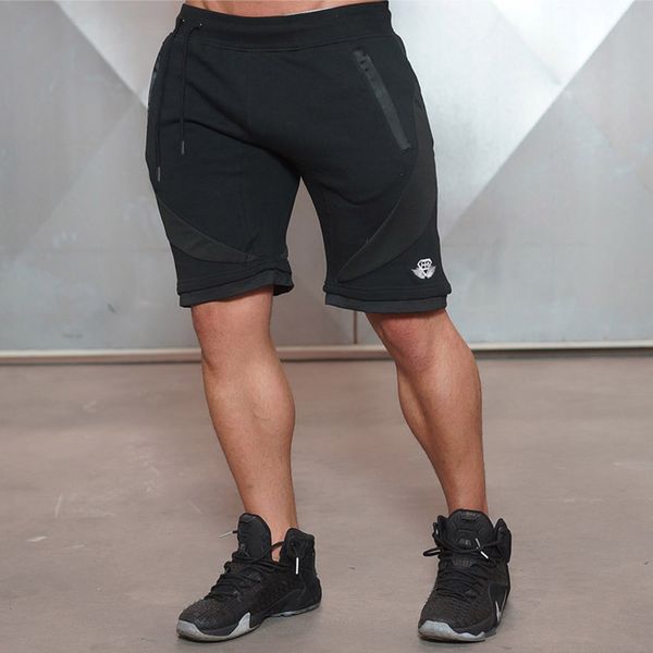 

sj 2017 summer new casual shorts men cotton sim fit solid available knee length high quality, White;black