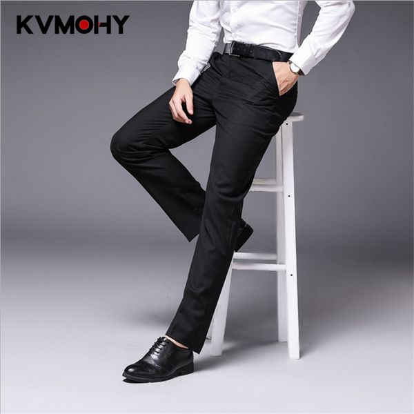 

suit pants men pantalon hombre trousers elegant design mens straight black formal business male wedding dress casual trousers