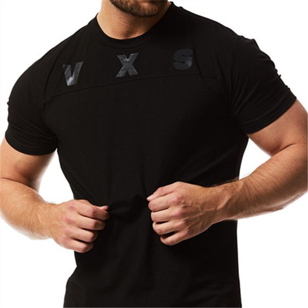 

2018 Новый Бренд Одежды Тренажерный Зал Tight Футболка Мужская Фитнес Футболка Homme Gyms