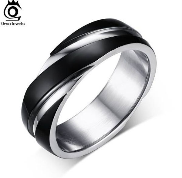 

new fashion daily wear rings lead & nickel black color stainless steel men party rings otr60, Silver