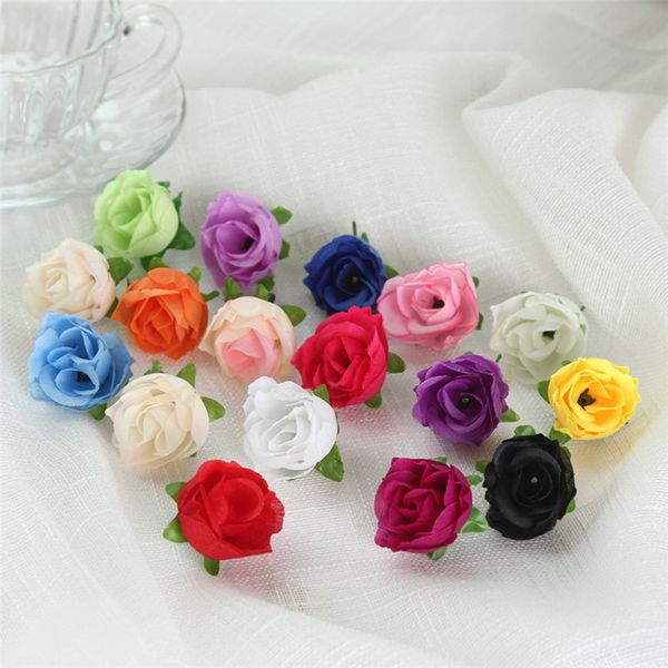 

100pcs artificial flowers colorful finger rose silk flowers for holiday party/home decor / wedding decor