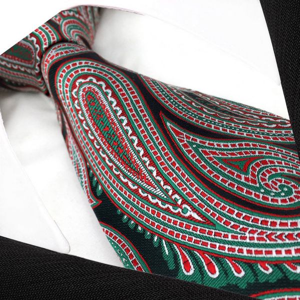 

d8 paisley long mens necktie silk for hanky extra ties size new brand classic fashion multicolor wedding male 63" agjns, White;black