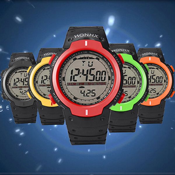 

men multifunctional digital waterproof outdoor mountaineer sport wrist watch smt 89, Slivery;brown