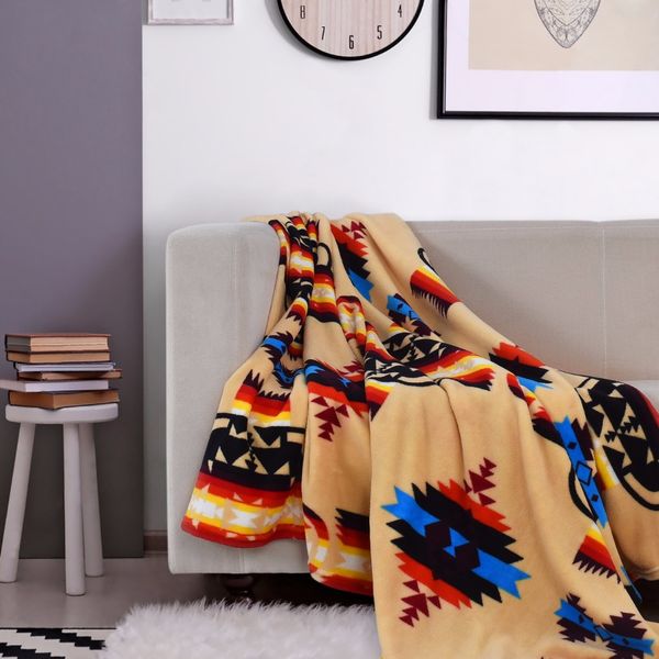 

bbj coral fleece fabric blanket yellow brown bed sofa chair portable blanket 130*150cm