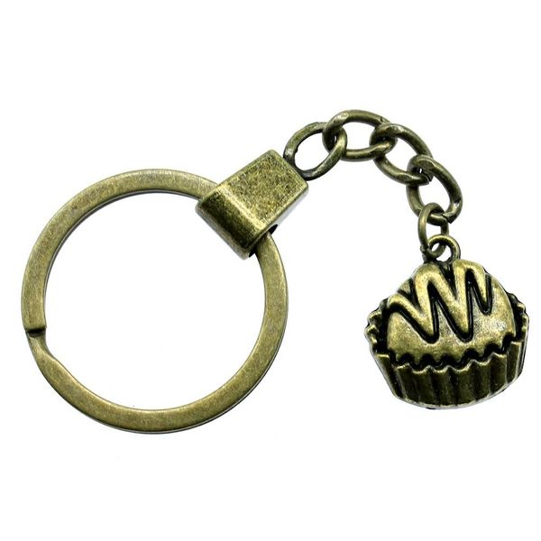 

6 шт. брелок женщины брелки мода брелки для мужчин кексы 20x19mm, Slivery;golden