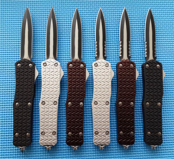 

Andy Double action Auto knives C1 C2 C3 double edge Plain / Serrated Pocket knife knifes Survival gear with nylon pouch