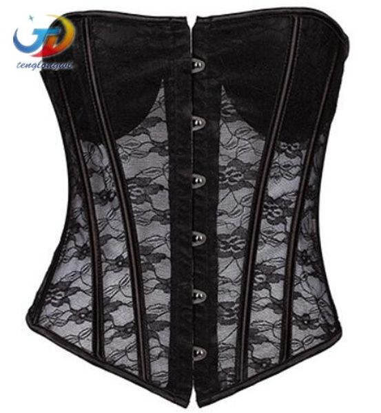 

tenglongwl new corset lace corset minceur with cup women corsets and bustier summer plus size dhl, Black;white