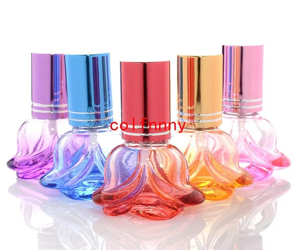 

100pcs/lot fast shipping 5ml glass empty spray perfume rose bottles new style refillable originales parfumes water pack containers