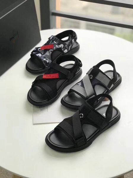 

2018 new list decorative metal luxury flat heel men and women shoes open-toed genuine leather personality gladiator y- 3 sandals, Black