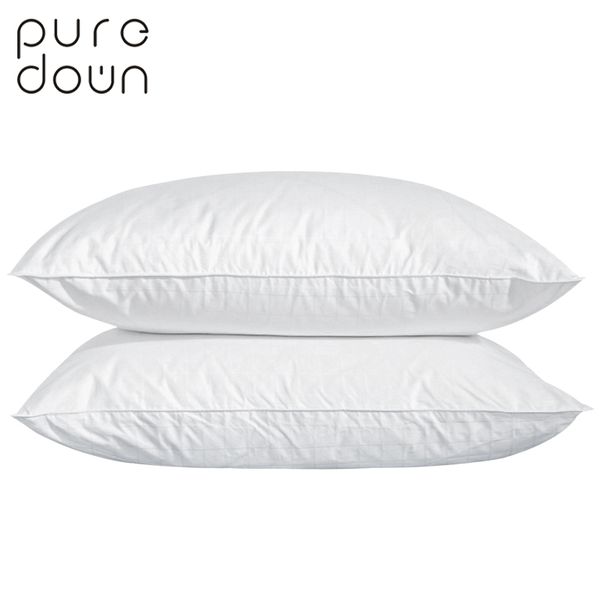 Puredown White Feather Down Pillow Quality Natural Egyptian Cotton