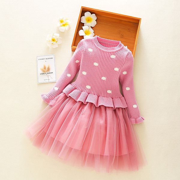 

girls dress 2018 fashion cotton cardigan lace princess vestidos for children causal wedding party dress clothes, Red;yellow