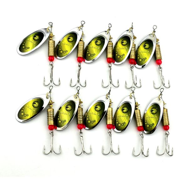 

10pcs lures spinners ,spinnerbaits , metal fishing spoons fishing lures 7cm blade spinner baits8.8g
