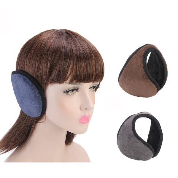 

sports plain earmuffs earcap fleece warmer wrap band winter warm plush ear muffs apparel accessories, Blue;gray